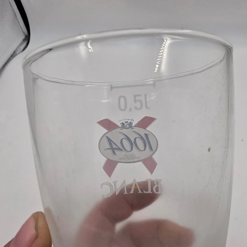 Kronenbourg 1664 Blanc Frosted Beer Glass 0.5L Pilsner Wheat Beer Barware O5‎
